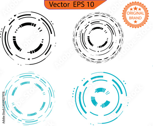 HUD set for business, user interface elements. Abstract virtual graphic touch user interface. Futuristic virtual graphic touch user interface, set Futuristic. Elements target.