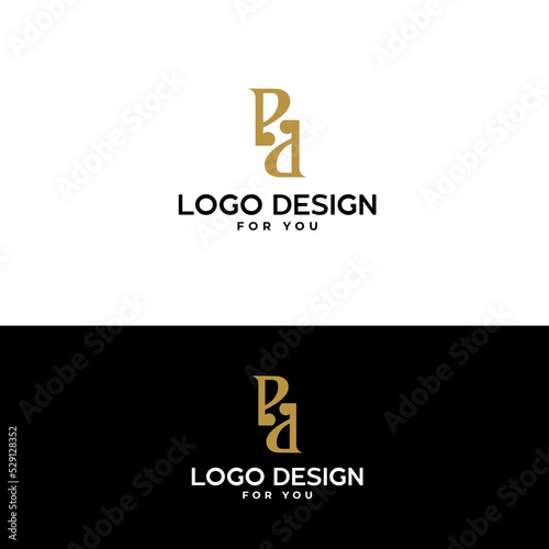 p and d letter logo design minimal and modern logotype vector template