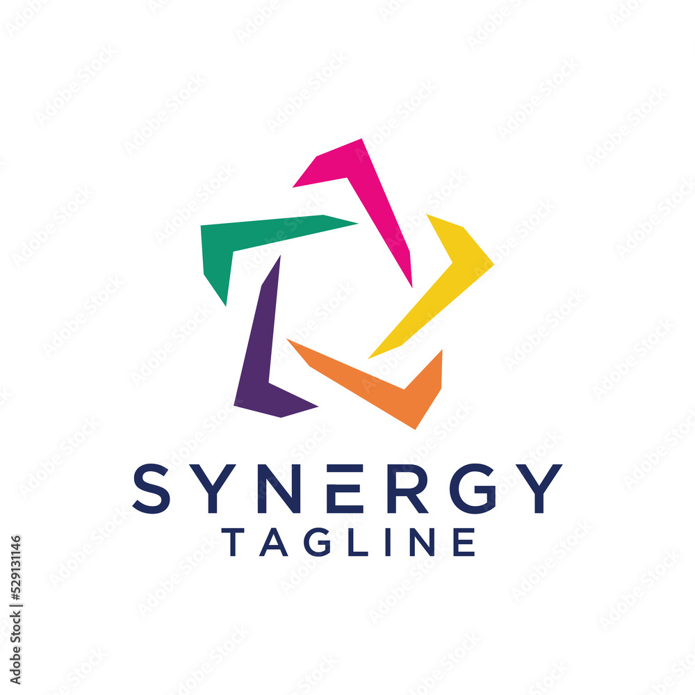 Synergy logo vector design illustration Synergy logo vector design illustration