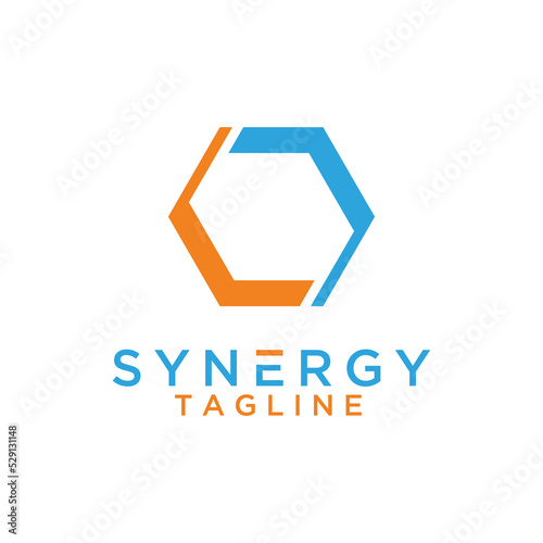 Synergy logo vector design illustration