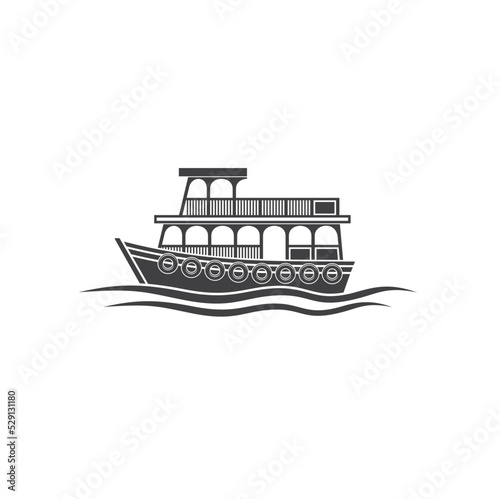 illustration of vintage mumbai boat, vector art.


