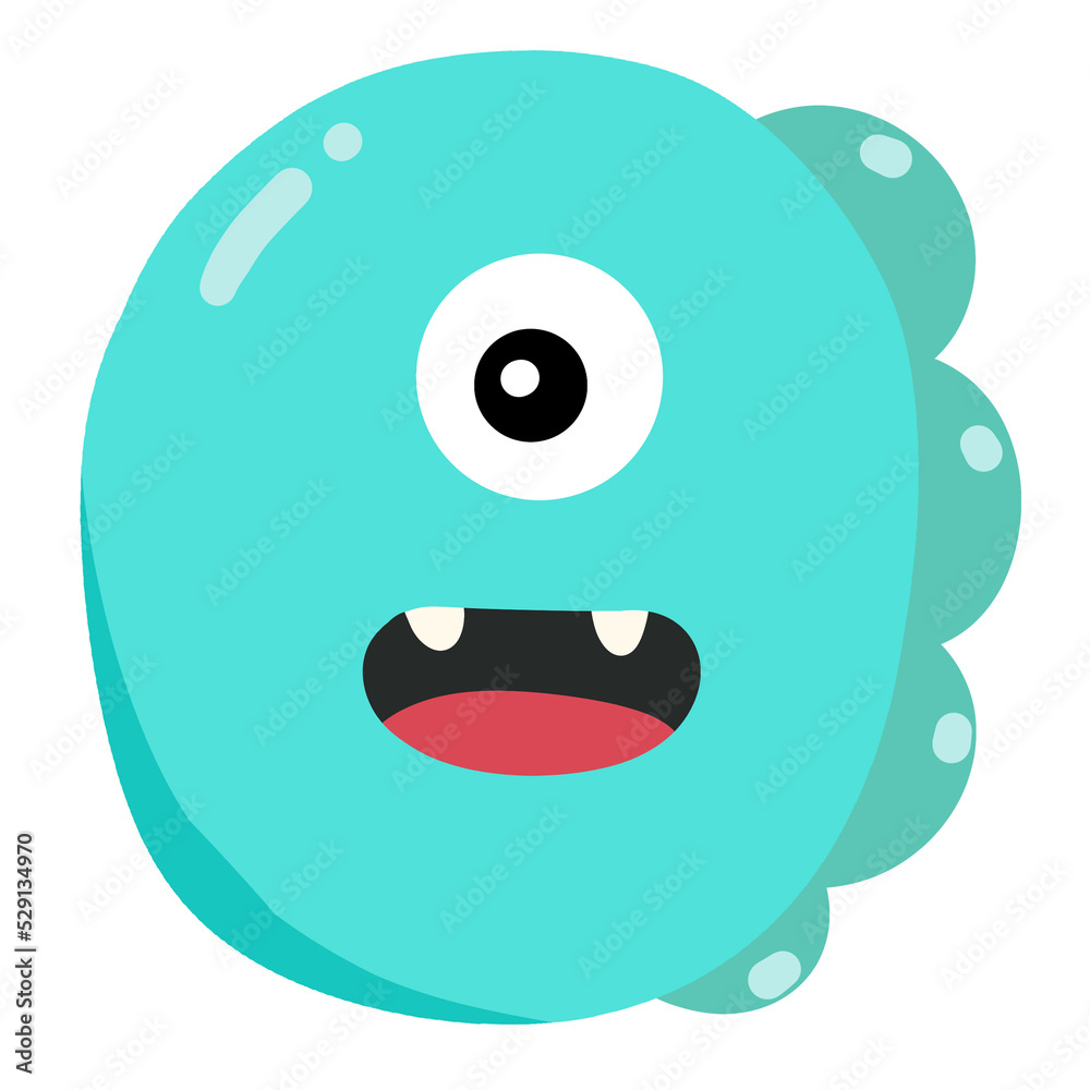 Fototapeta premium Numberic alphabet illustration monster..