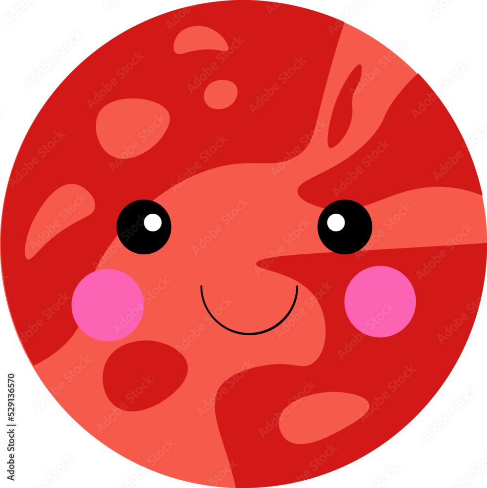 Obraz premium Cartoon planet vector. full color planet illustration