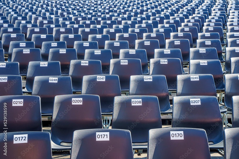 Naklejka premium empty stadium seats