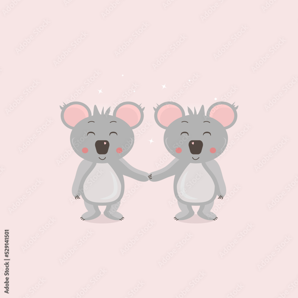 Fototapeta premium koala fluffy friends