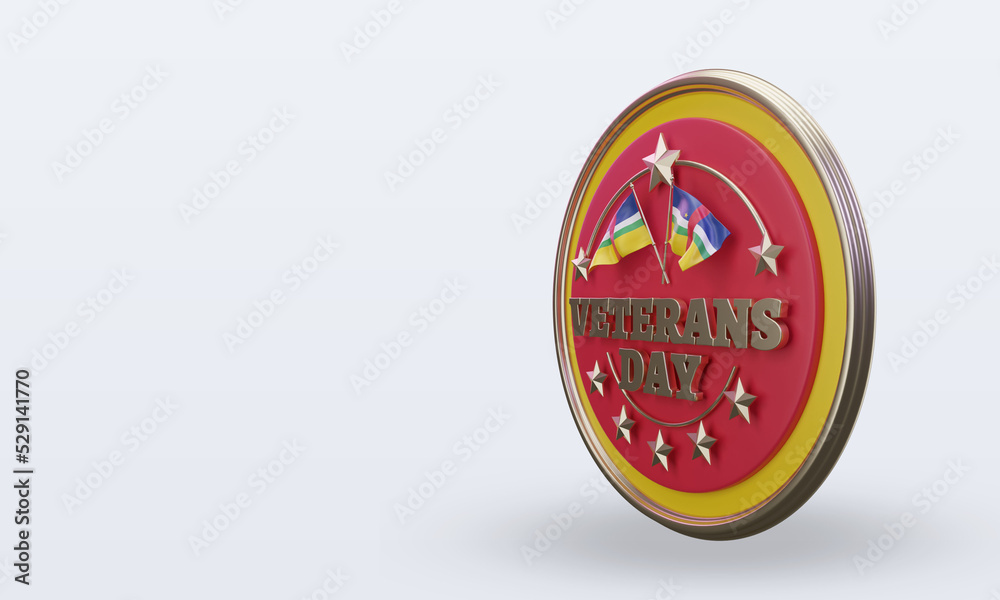 3d Veterans day Central African Republic rendering right view 3d Veterans day Central African Republic rendering right view