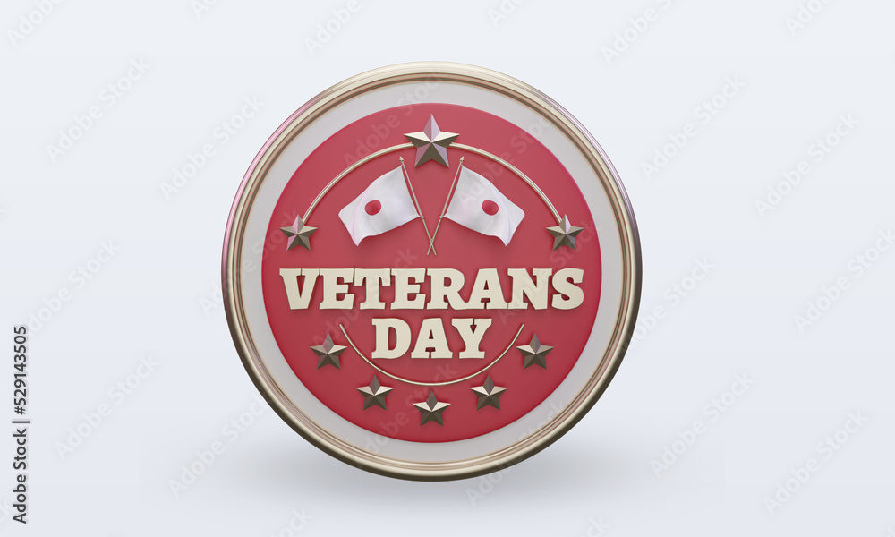 3d Veterans day Japan rendering front view 3d Veterans day Japan rendering front view