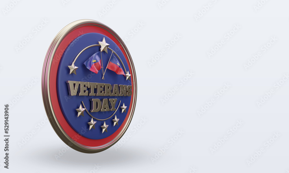 3d Veterans day Liechtenstein rendering left view 3d Veterans day Liechtenstein rendering left view