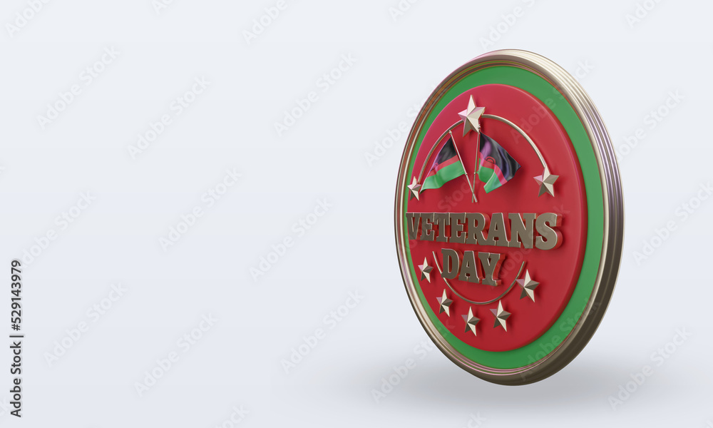 3d Veterans day Malawi rendering right view 3d Veterans day Malawi rendering right view