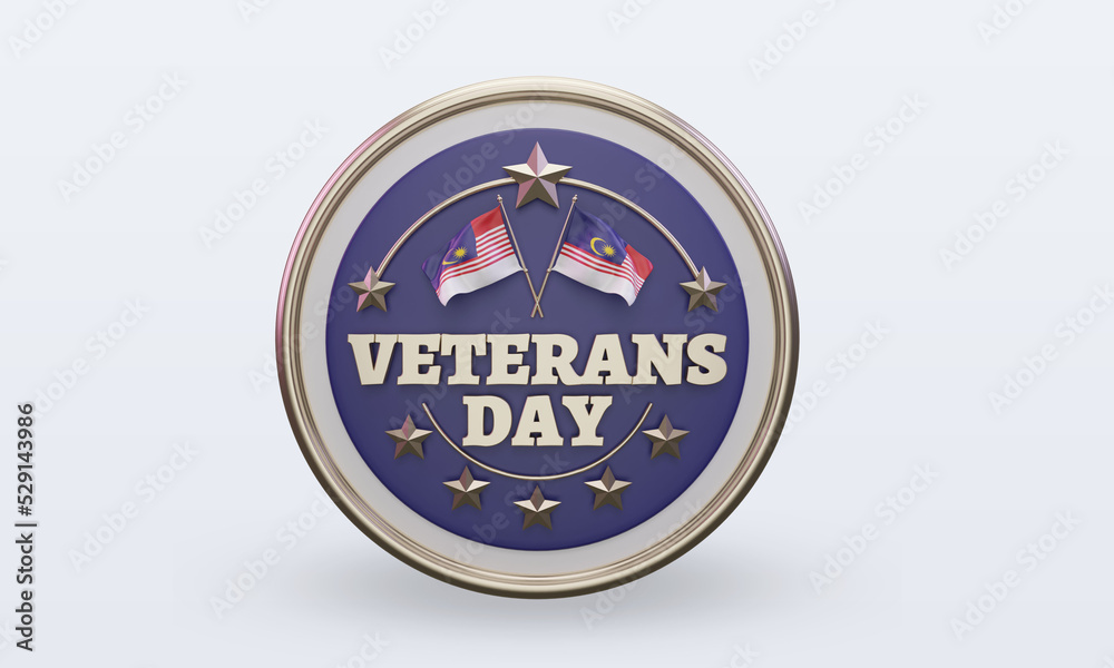 3d Veterans day Malaysia rendering front view 3d Veterans day Malaysia rendering front view
