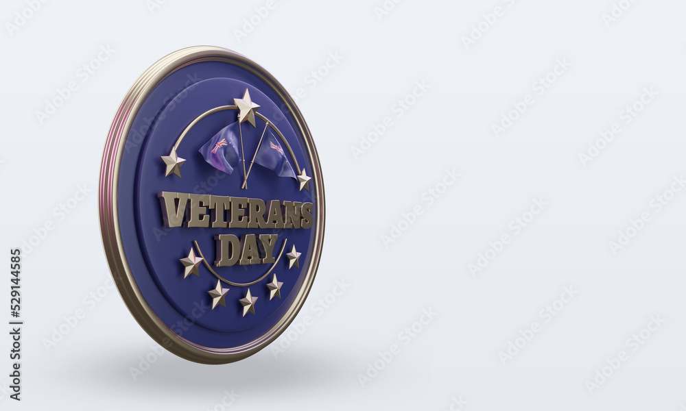 3d Veterans day New Zealand rendering left view 3d Veterans day New Zealand rendering left view