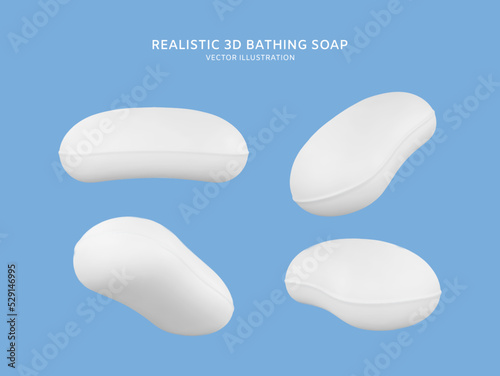 Realistic 3d soap vector illustration