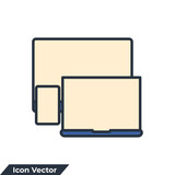 responsive icon logo vector illustration. Devices and Electronics symbol template for graphic and web design collection