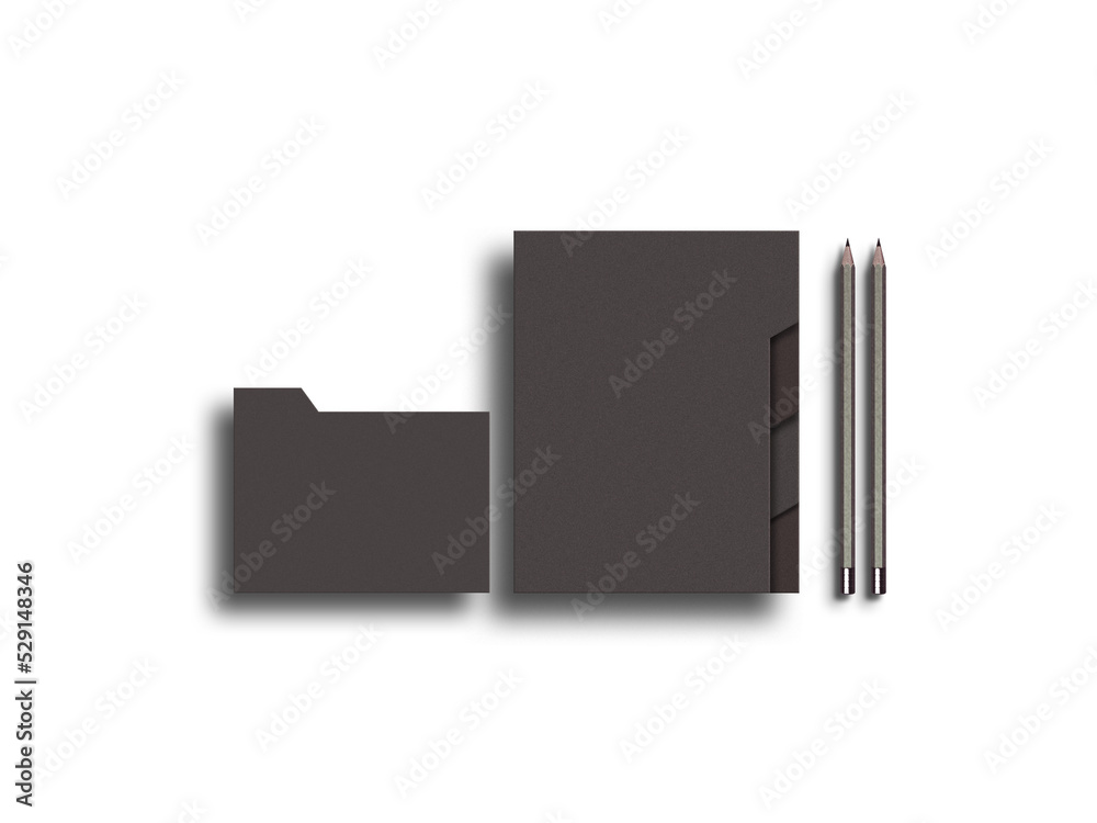 A4 paper file cover with letterhead mockup