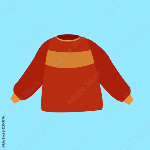 sweater on a blue background