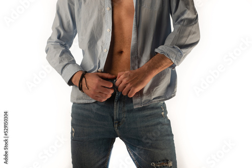 Man making seductive poses
