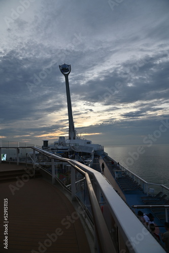 Marina Bay, Singapore - September 8, 2022: A Cruise Trip Aboard The Spectrum of The Seas photo