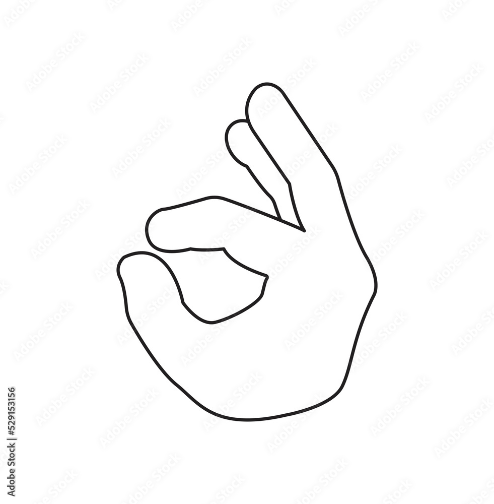 Okay hand emoji vector gesture symbol Okay hand emoji vector gesture symbol