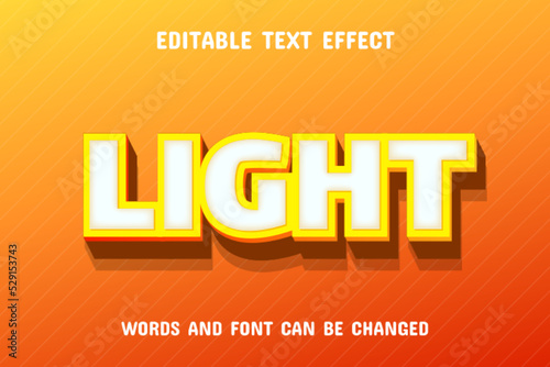 Light 3d text effect