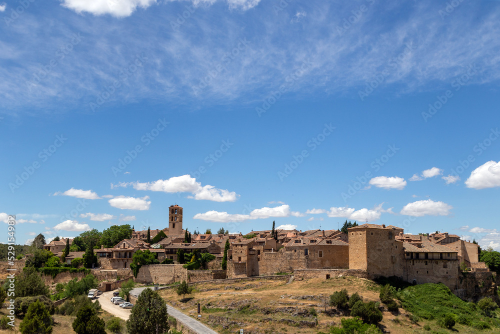 Vista de la villa medieval de Pedraza. Segovia, Castilla y León, España.