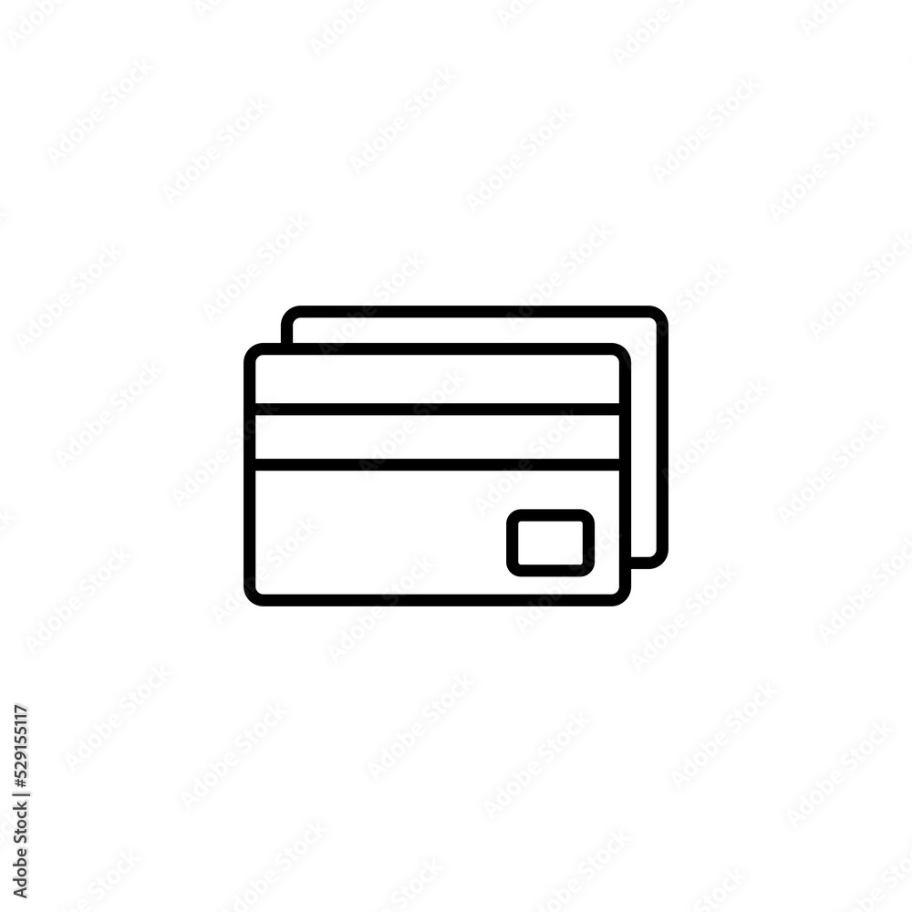 Credit card icon vector for web and mobile app. Credit card payment sign and symbol Credit card icon vector for web and mobile app. Credit card payment sign and symbol