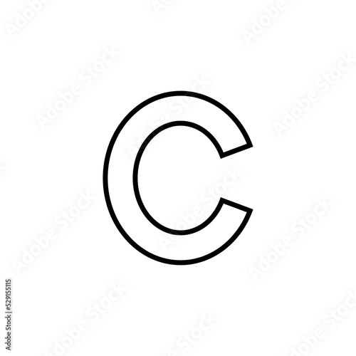 Copyright icon vector for web and mobile app. copyright sign and symbol