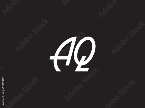 Abstract AQ Logo Icon, Creative Aq qa Logo Letter Vector Image Design With Black and White Color For You