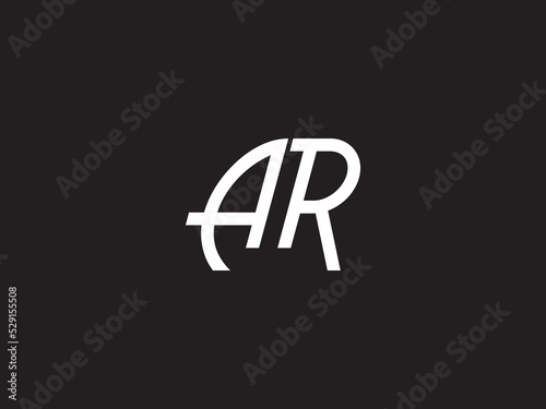 Abstract AR Logo Icon, Creative Ar ra Logo Letter Vector Image Design With Black and White Color For You