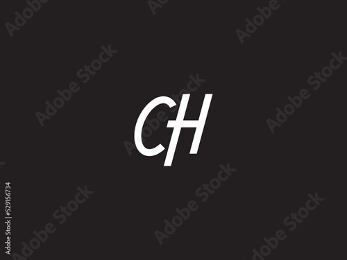 Monogram CH Logo Design, Creative Ch hc Logo Letter Vector Icon For Clothing Brand photo