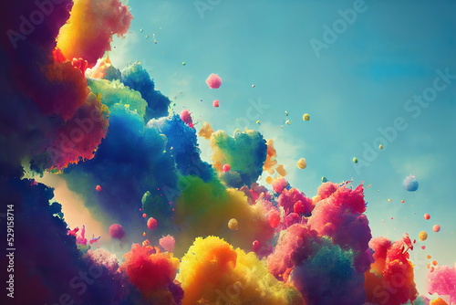 abstract watercolor background, paint explosion, colorful wallpaper photo