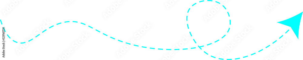 Dashed line arrow