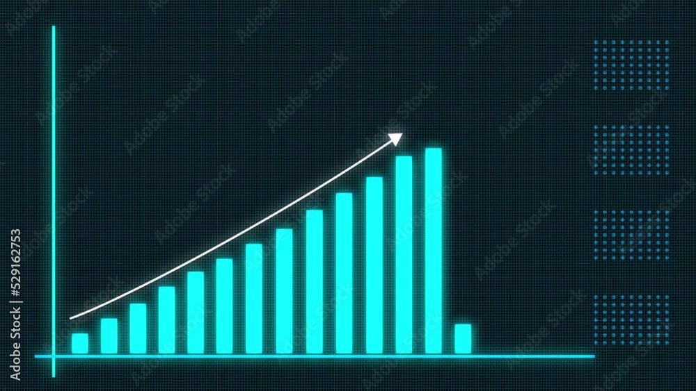 business graph chart & business growth animation