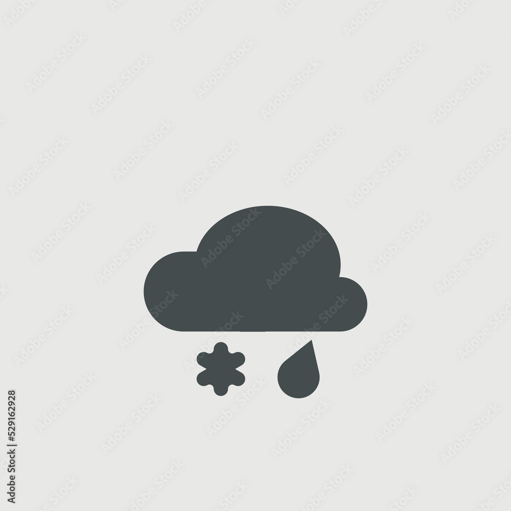 Snow rain icon Snow rain icon