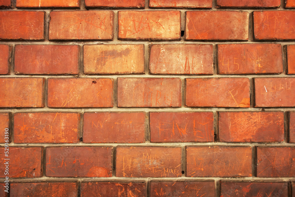 wall of red bricks wall of red bricks