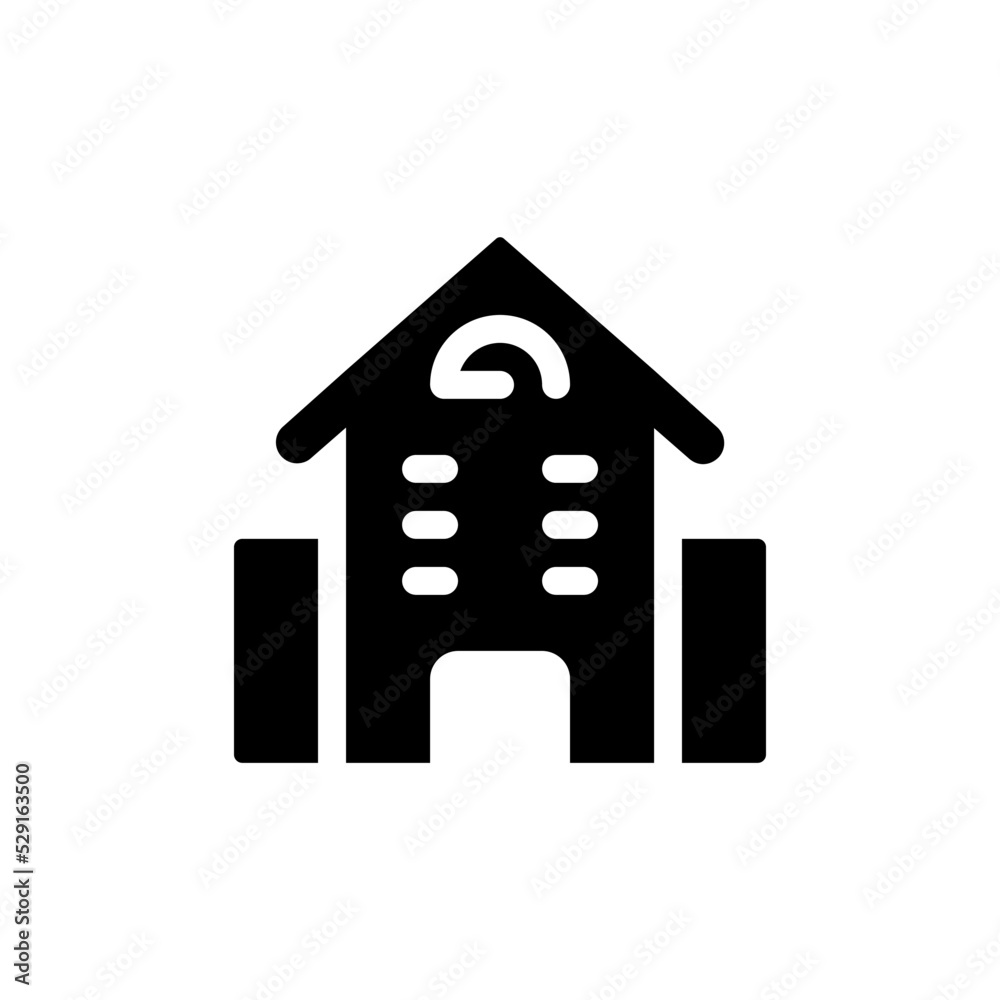 School building black glyph ui icon. Educational facility. Preschool, university. User interface design. Silhouette symbol on white space. Solid pictogram for web, mobile. Isolated vector illustration School building black glyph ui icon. Educational facility. Preschool, university. User interface design. Silhouette symbol on white space. Solid pictogram for web, mobile. Isolated vector illustration