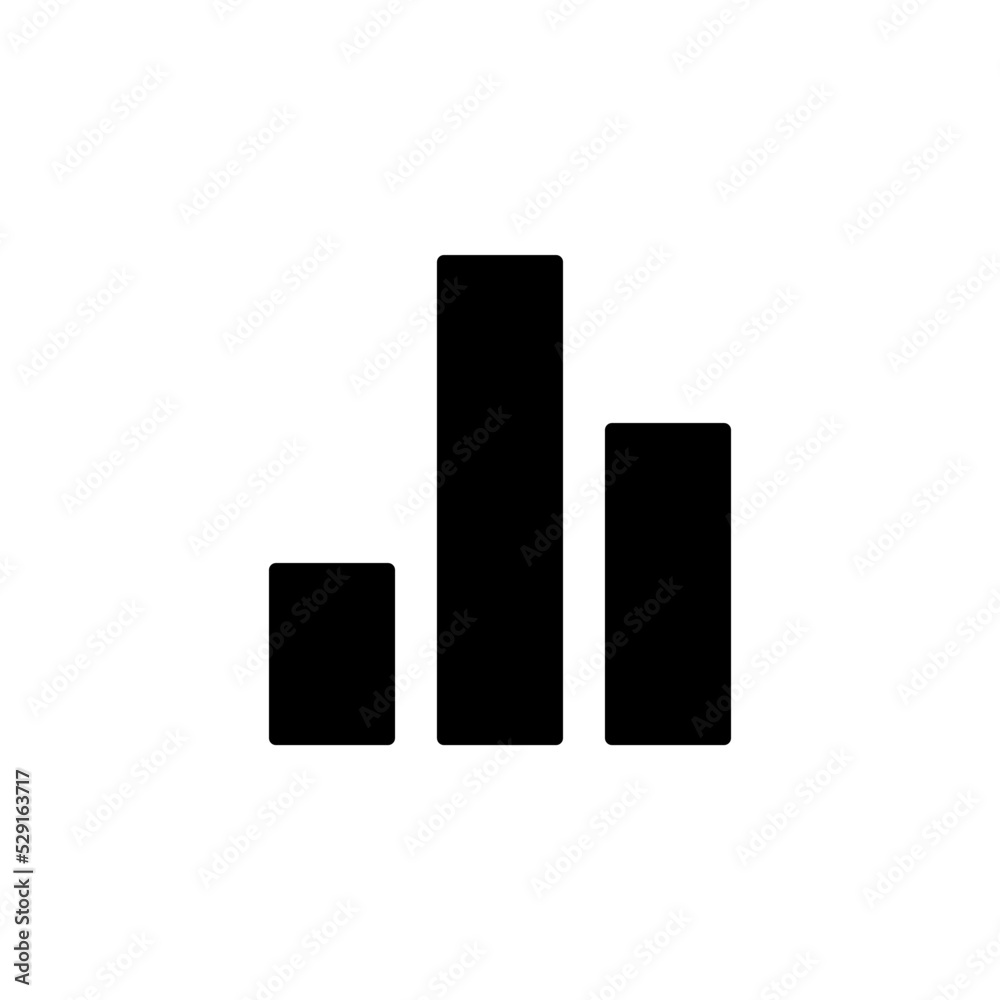 Column graph black glyph ui icon. Bar chart. Math lesson. Data visualization. User interface design. Silhouette symbol on white space. Solid pictogram for web, mobile. Isolated vector illustration Column graph black glyph ui icon. Bar chart. Math lesson. Data visualization. User interface design. Silhouette symbol on white space. Solid pictogram for web, mobile. Isolated vector illustration