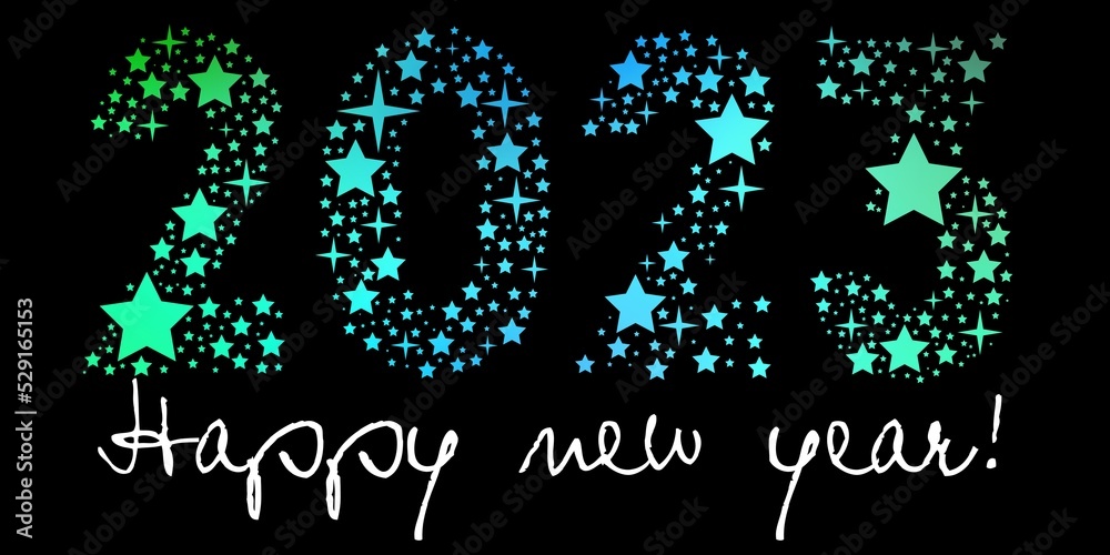 Colorful Sparkling Happy New Year 2023 Colorful Sparkling Happy New Year 2023