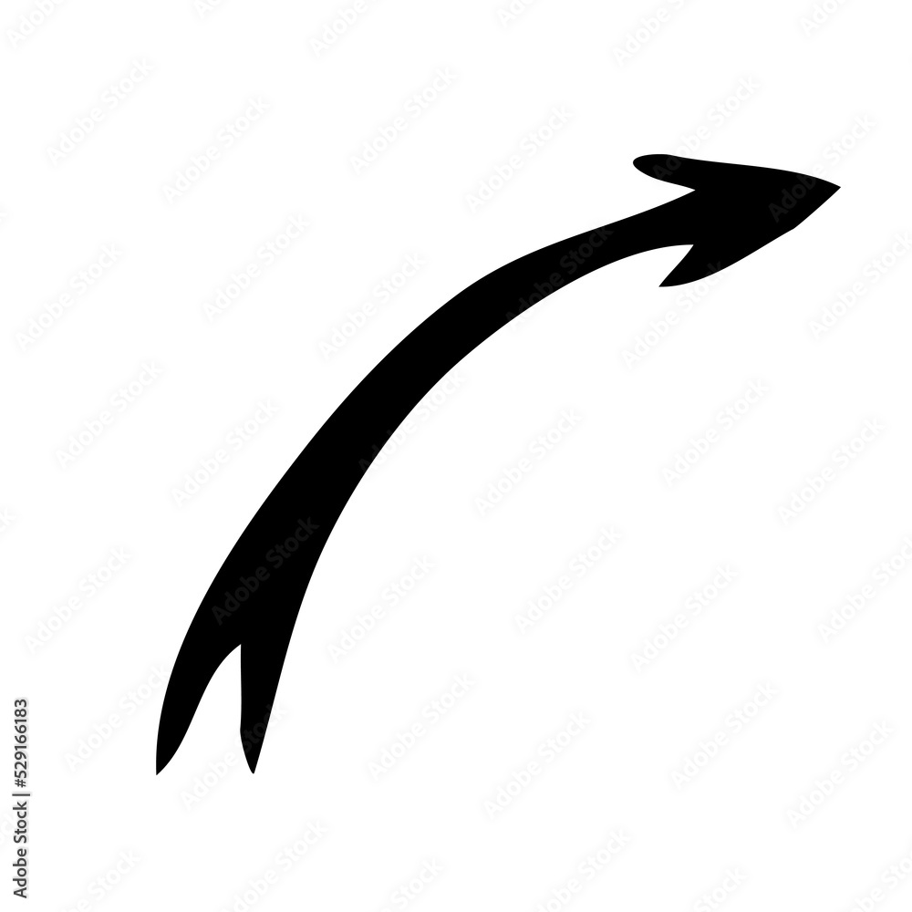 hand drawn arrow isolated on white background hand drawn arrow isolated on white background