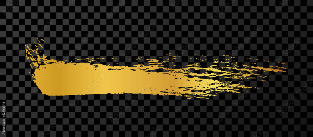 Gold brush stroke on dark background
