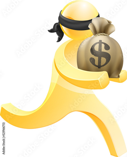 Burglar or thief running wi...