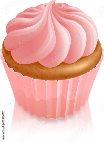 Pink fairy cake cupcake
