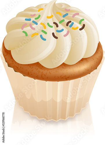 Fairy cake cupcake with spr...