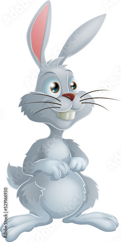 White rabbit cartoon character