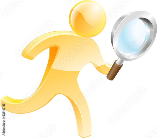 Magnifying glass gold perso...
