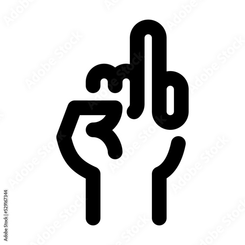 Ring Fingers Line Icon Vector