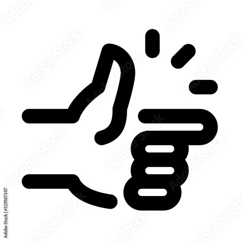 Snap Fingers Line Icon Vector