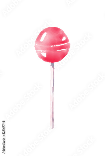 vector illustration of red lollipop in watercolor for banners, cards, flyers, social media wallpapers, etc.