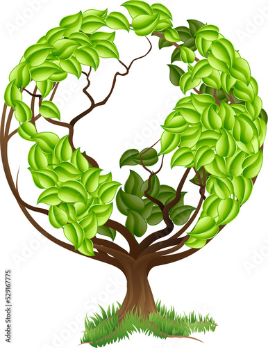 Green Tree Globe Earth Worl...
