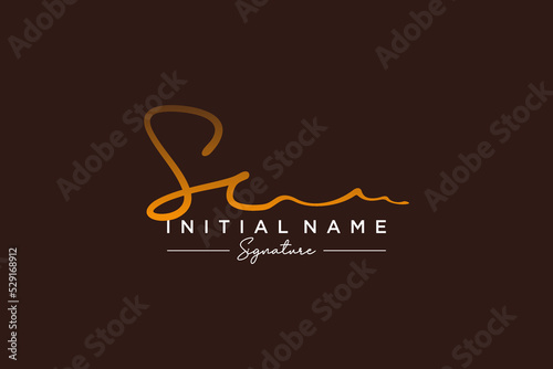 Initial SC signature logo template vector. Hand drawn Calligraphy lettering Vector illustration.