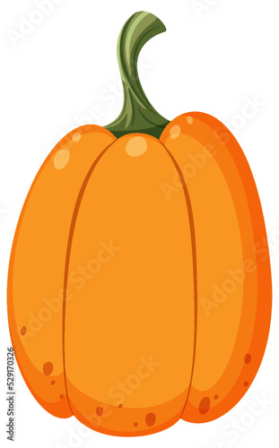Isolated pumpkin in cartoon style